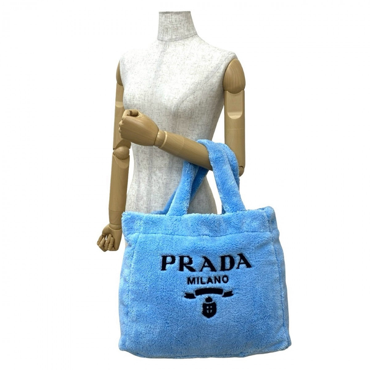 Tote Bag Pile Towel Terry Tote Blue