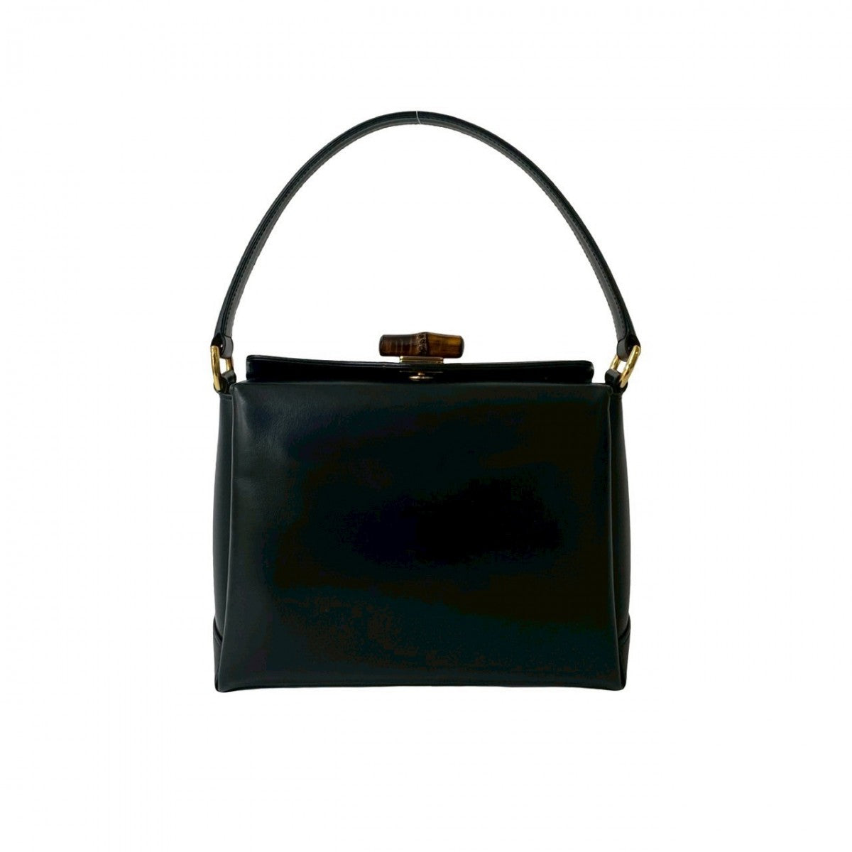 Gucci Bamboo Leather Black Handbag 825B825