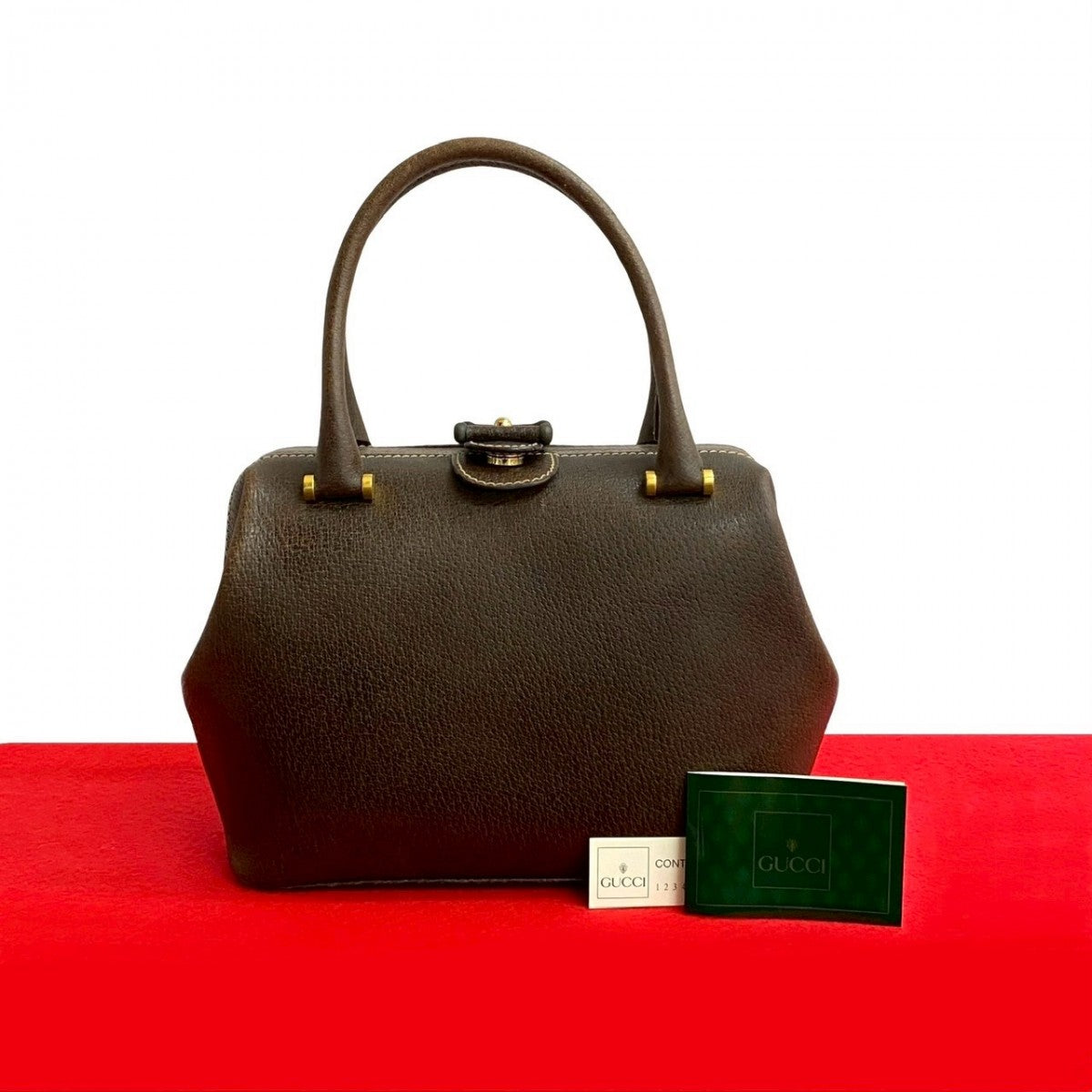 Gucci 825B825 Leather Brown Handbag