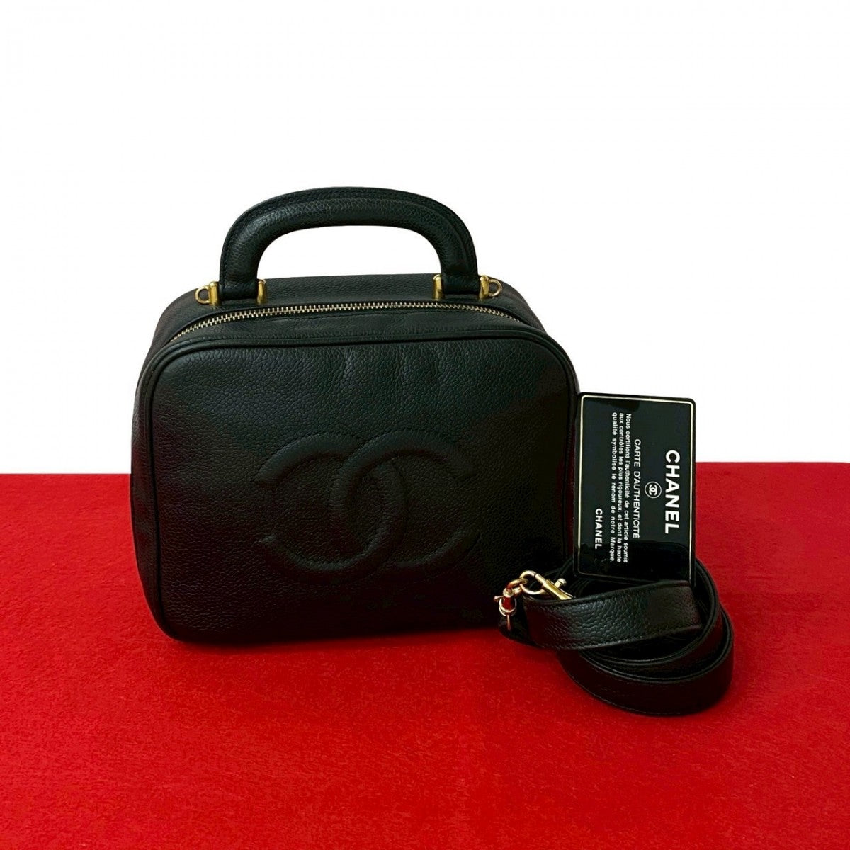 Chanel Matt caviar skin Black Shoulder Bag 825B825