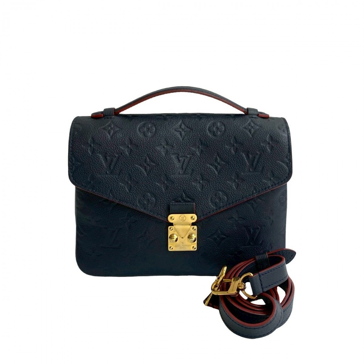 Louis Vuitton Ann Platt Pochette Metis MM Monogram Leather Navy Shoulder Bag