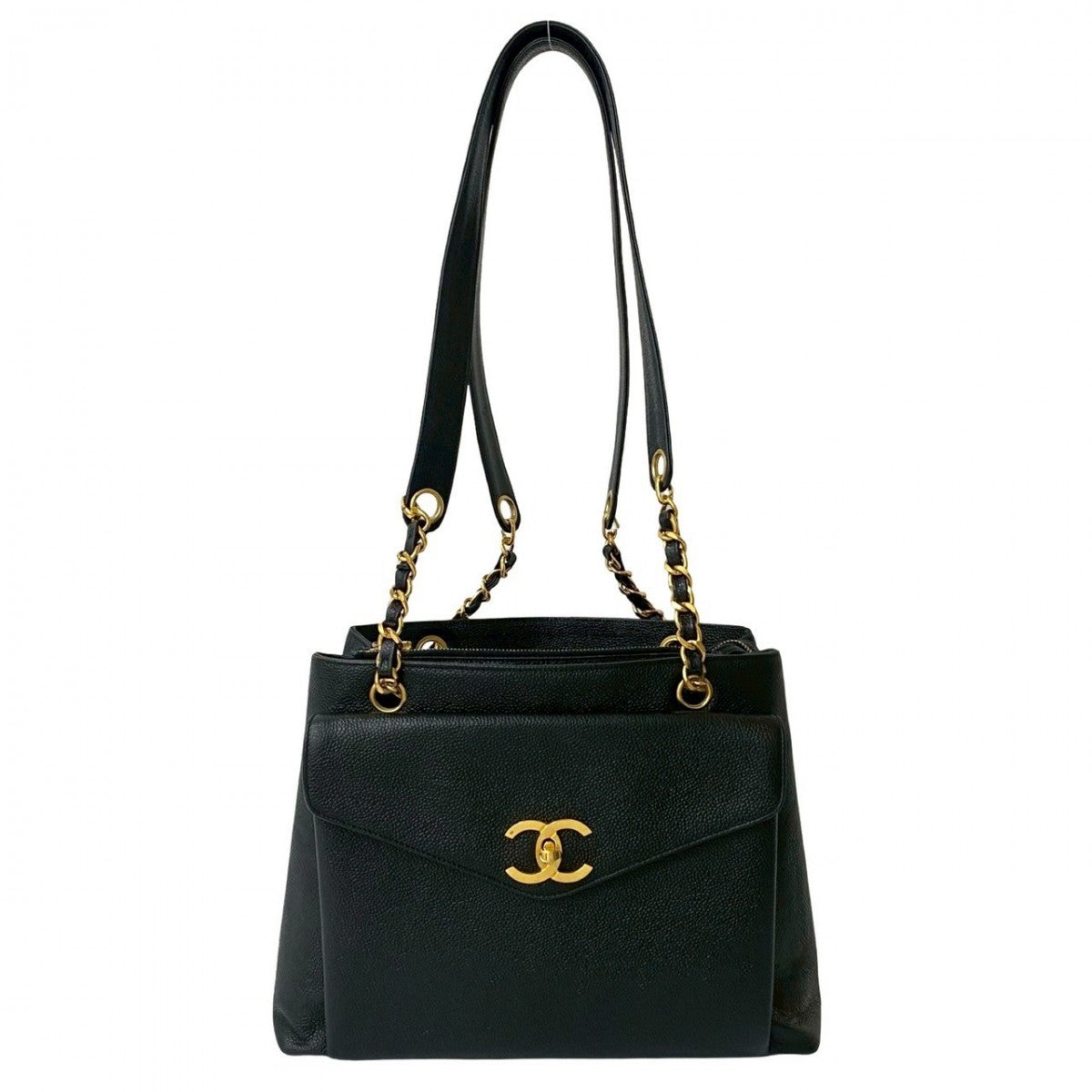 Chanel Matt caviar skin Black Shoulder Bag 5