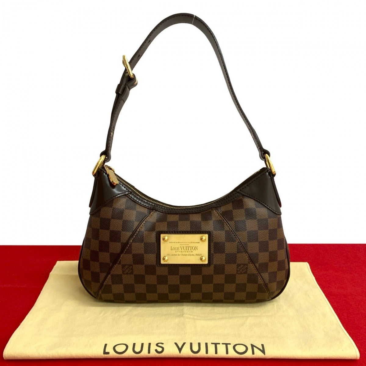 Louis Vuitton Damier Leather Brown Shoulder Bag