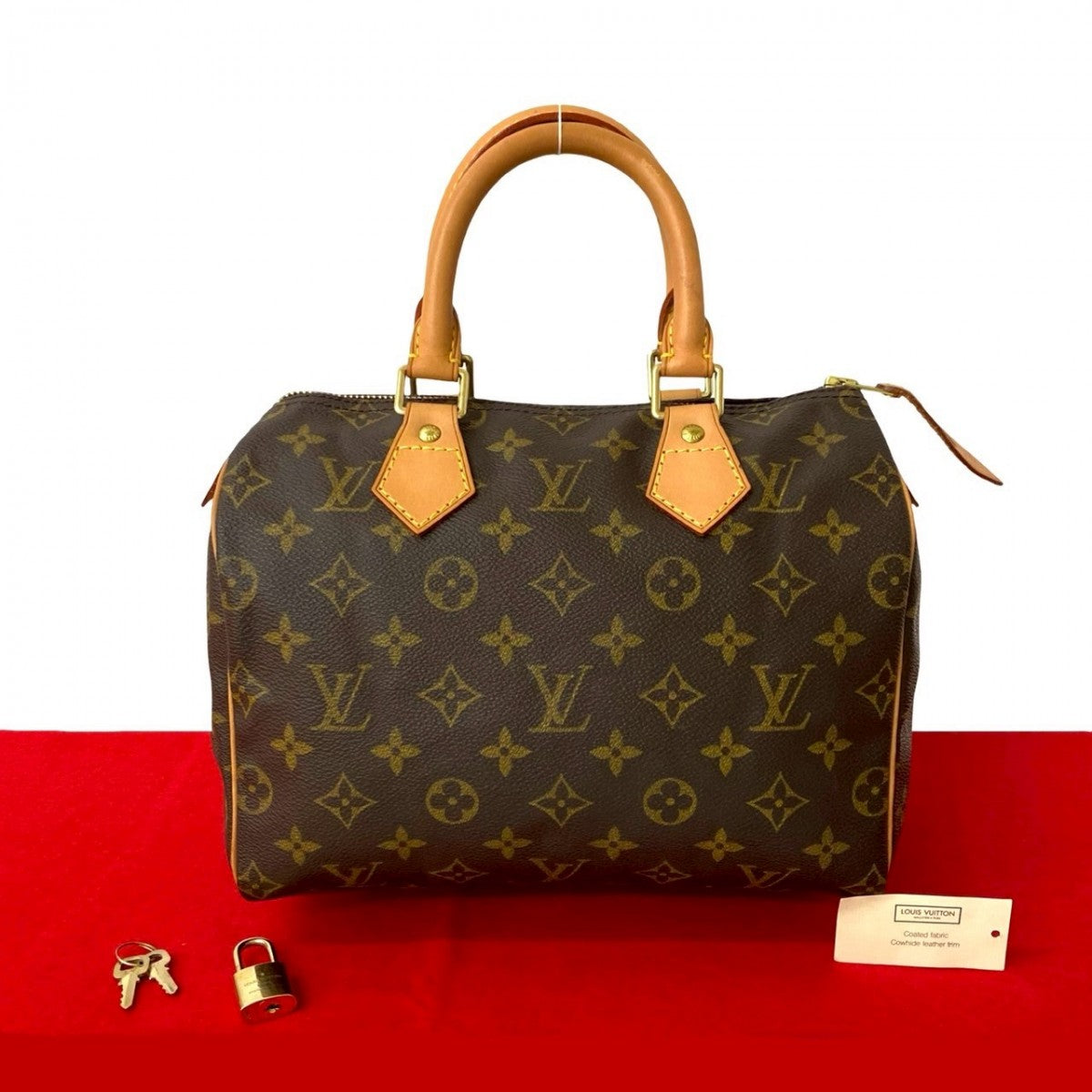 Louis Vuitton Speedy 25 Monogram Leather Brown Handbag