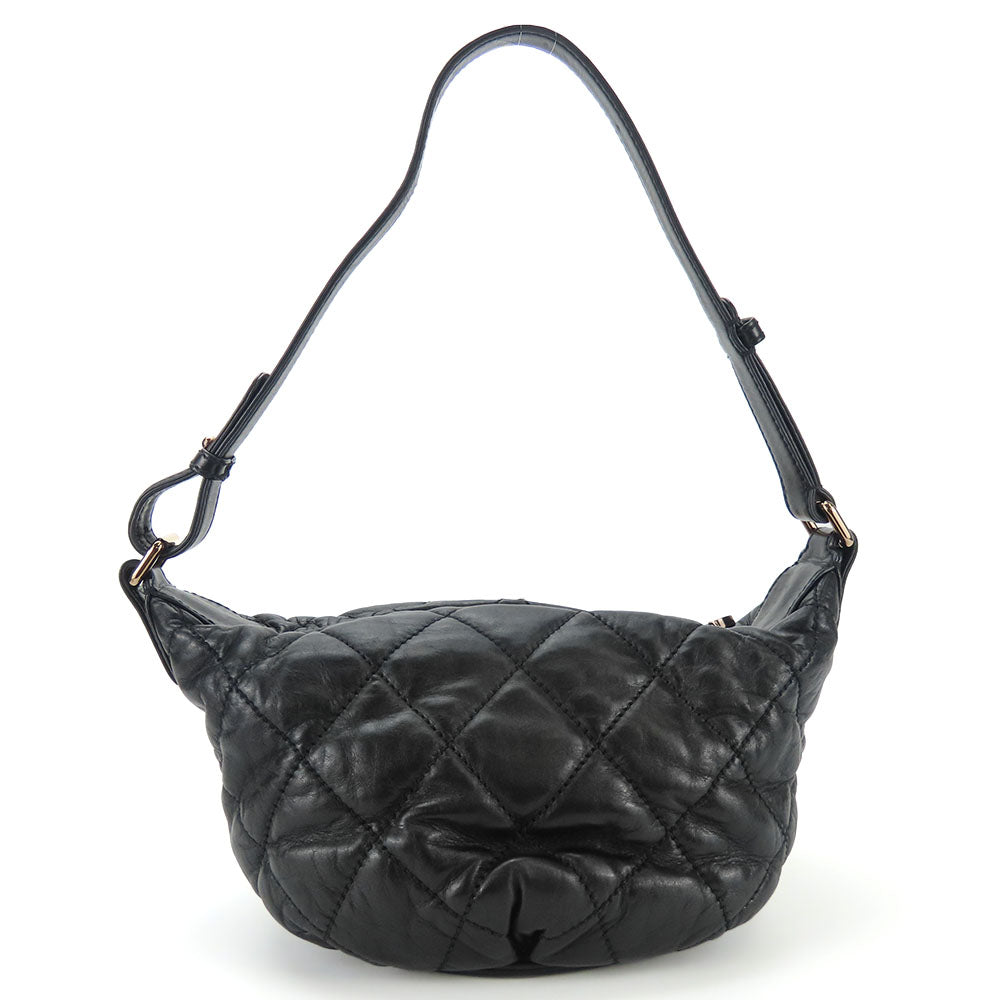 Chanel Matelasse stitch Black Leather Shoulder Bag