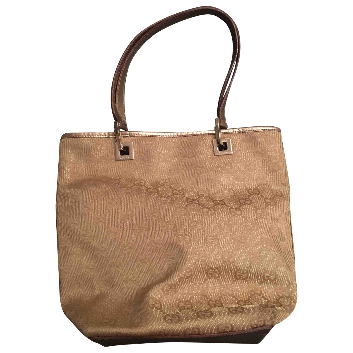 Gucci gold cloth handbag
