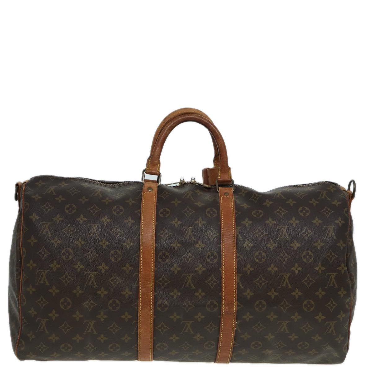 LOUIS VUITTON Monogram Keepall Bandouliere 55 Boston Bag M41414 LV Auth 82643