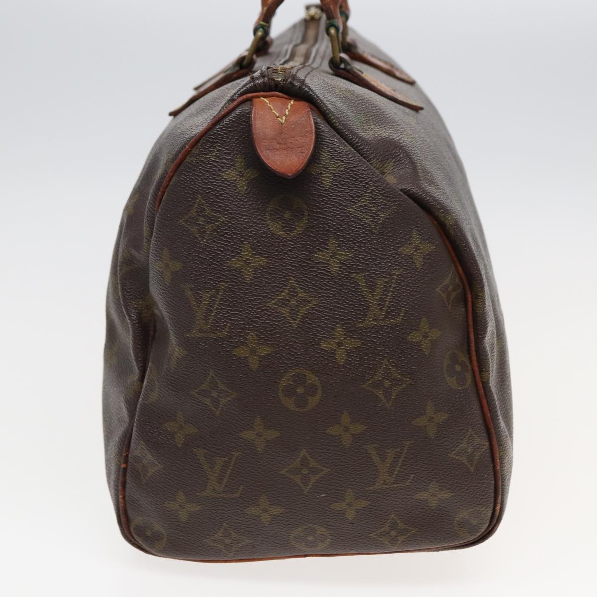 LOUIS VUITTON Monogram Speedy 35 Hand Bag M41524 LV Auth 82655