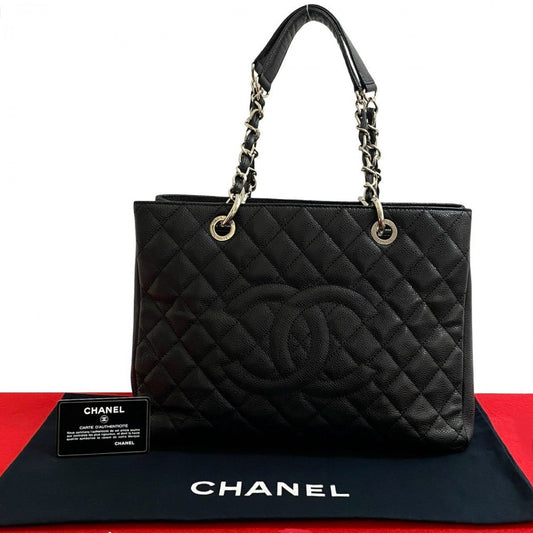 Chanel Matt caviar skin Matrasse Black Tote Bag