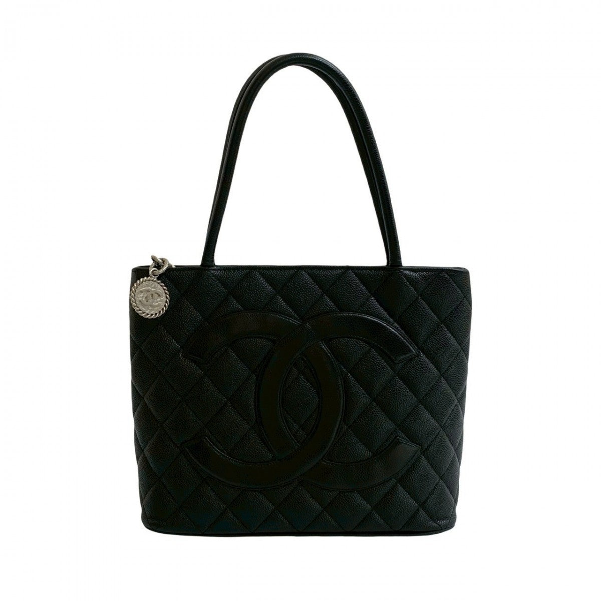 Chanel Matt caviar skin Matrasse Reprint Black Tote Bag