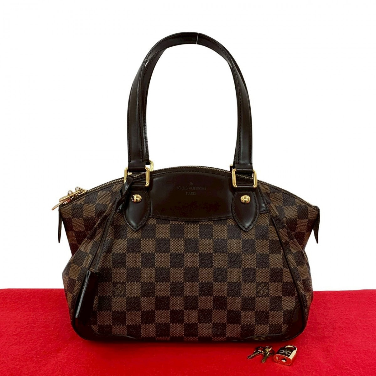 Louis Vuitton Damier Verona PM Leather Brown Handbag