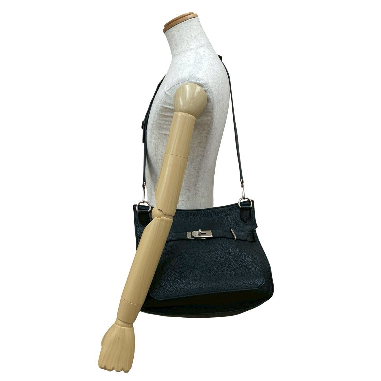 Hermes Shoulder Bag Taurillon Clemence Gypsysiel Black