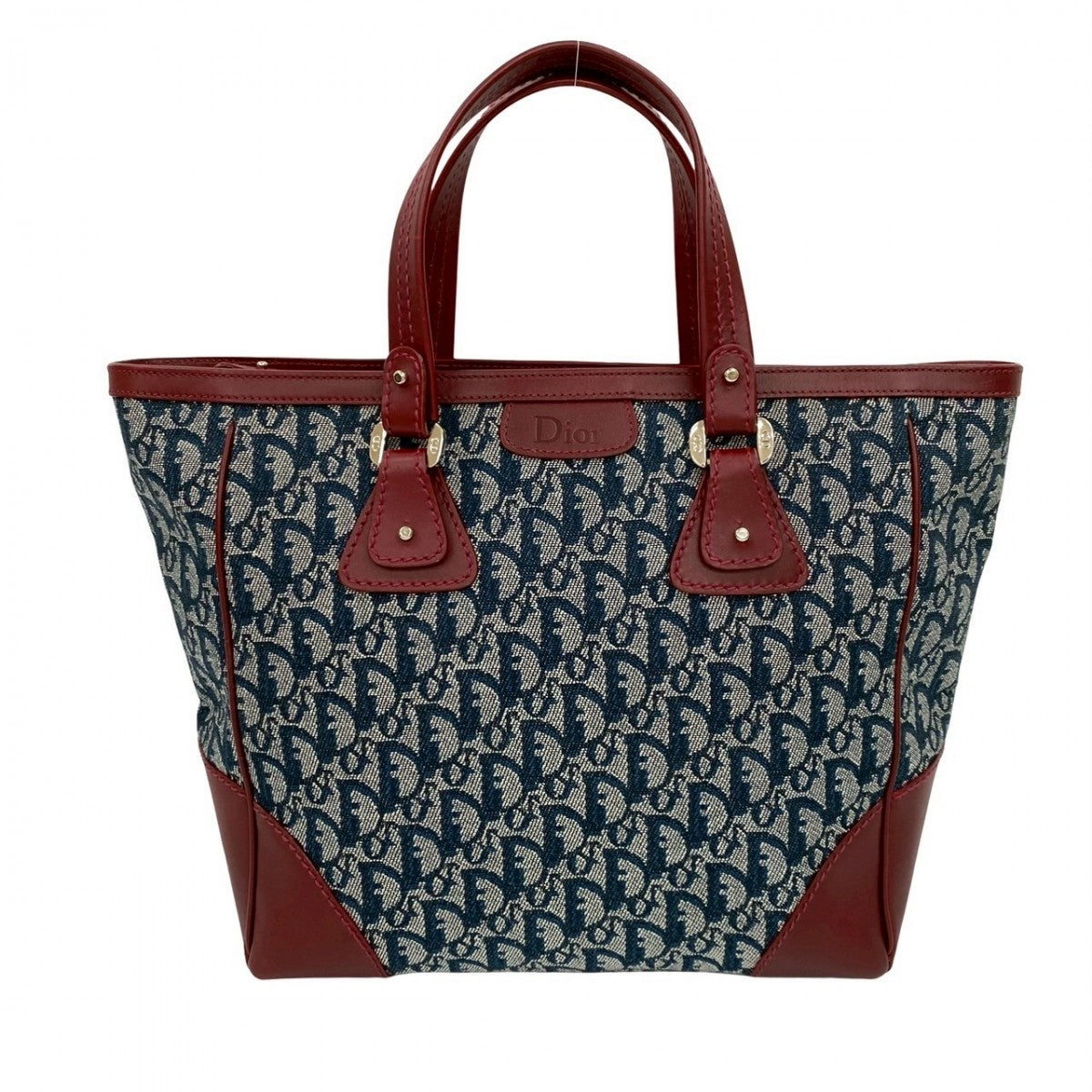 Dior Handbag Wine Canvas Red Travel Bag