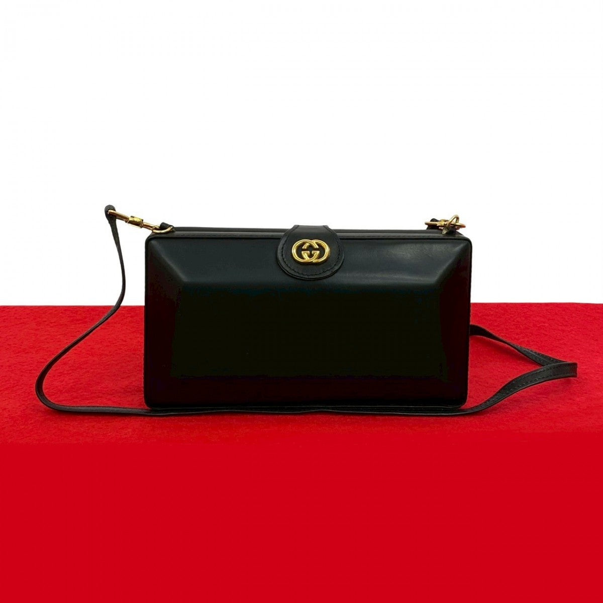 Gucci 826B826 Leather Black Shoulder Bag