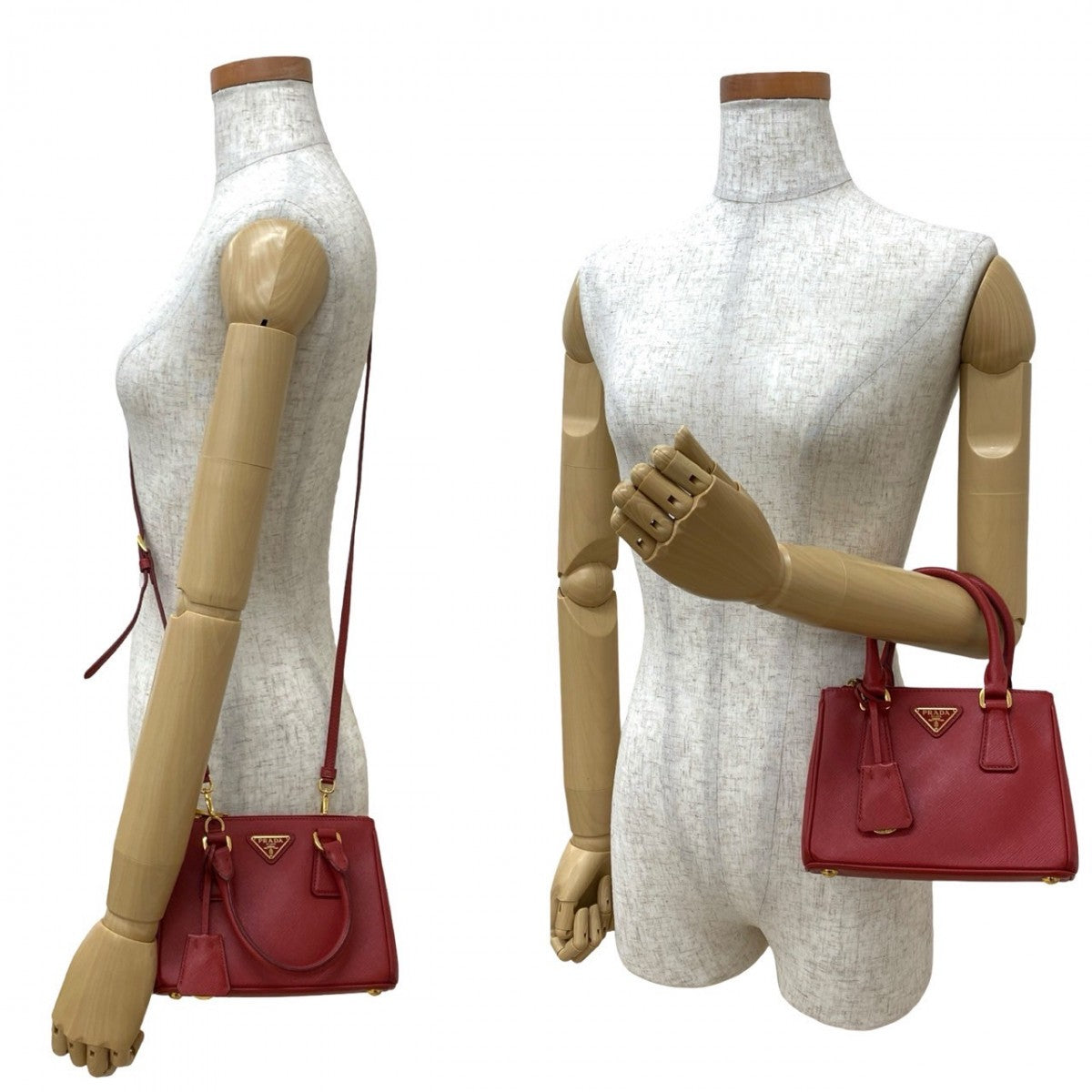 Shoulder Bag Galleria Micro Leather Red
