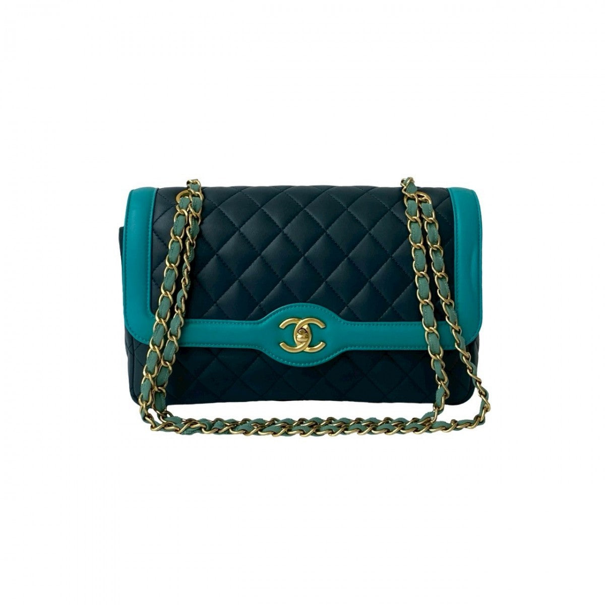 Chanel lambskin Navy Matrasse Shoulder Bag 826B826