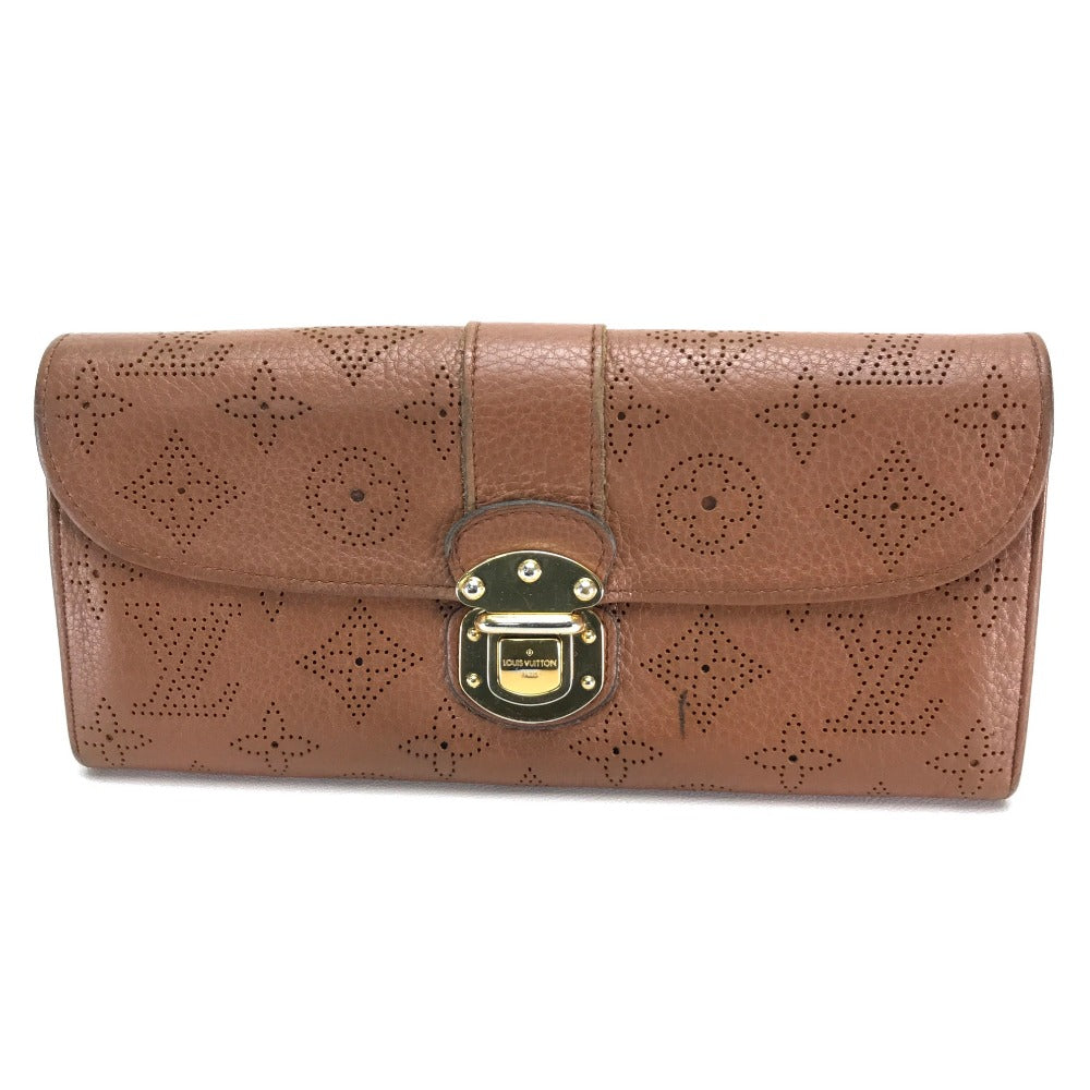 Louis Vuitton Long Purse M58124 mahina Two Monogram Leather Brown Wallet Case
