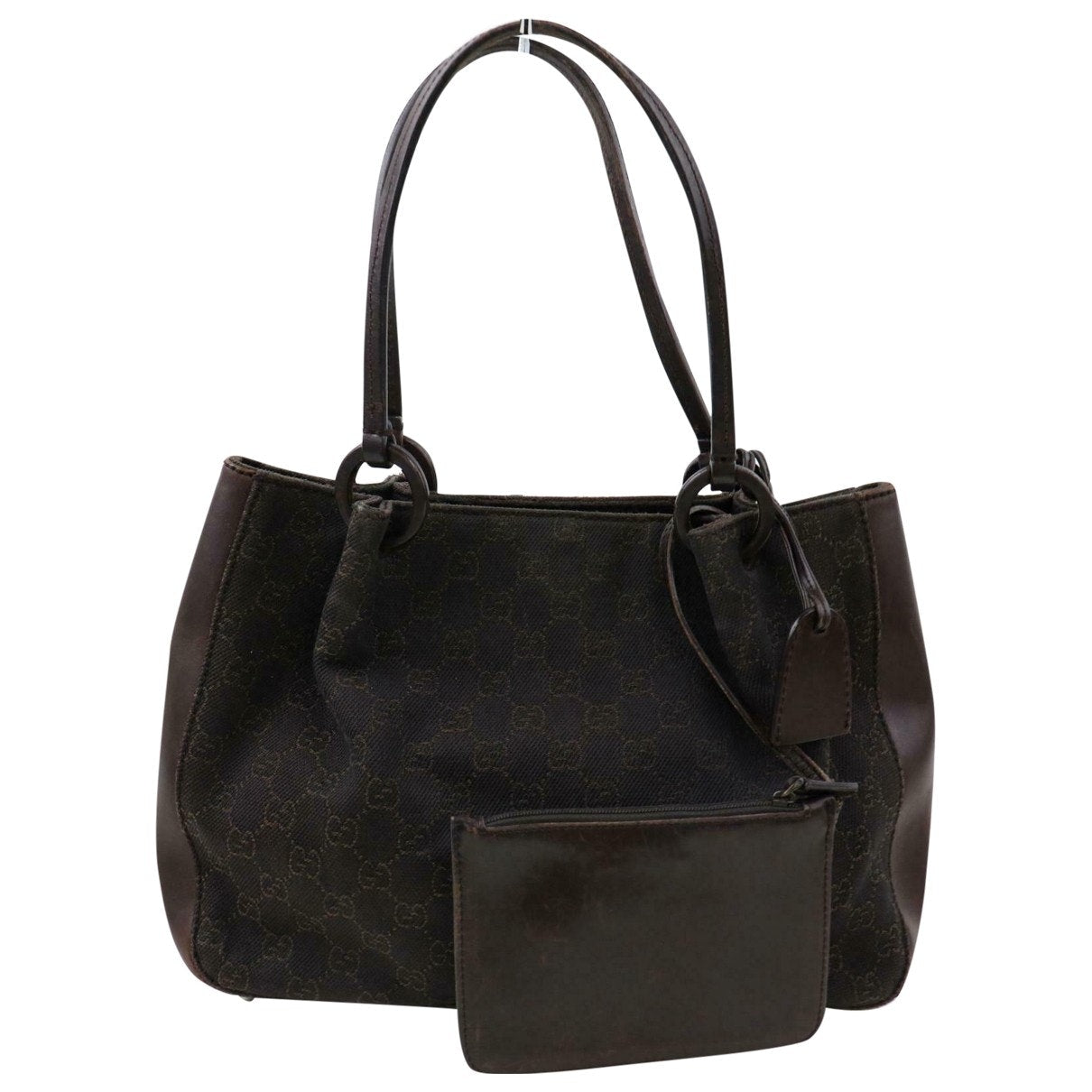 Gucci brown cloth handbag