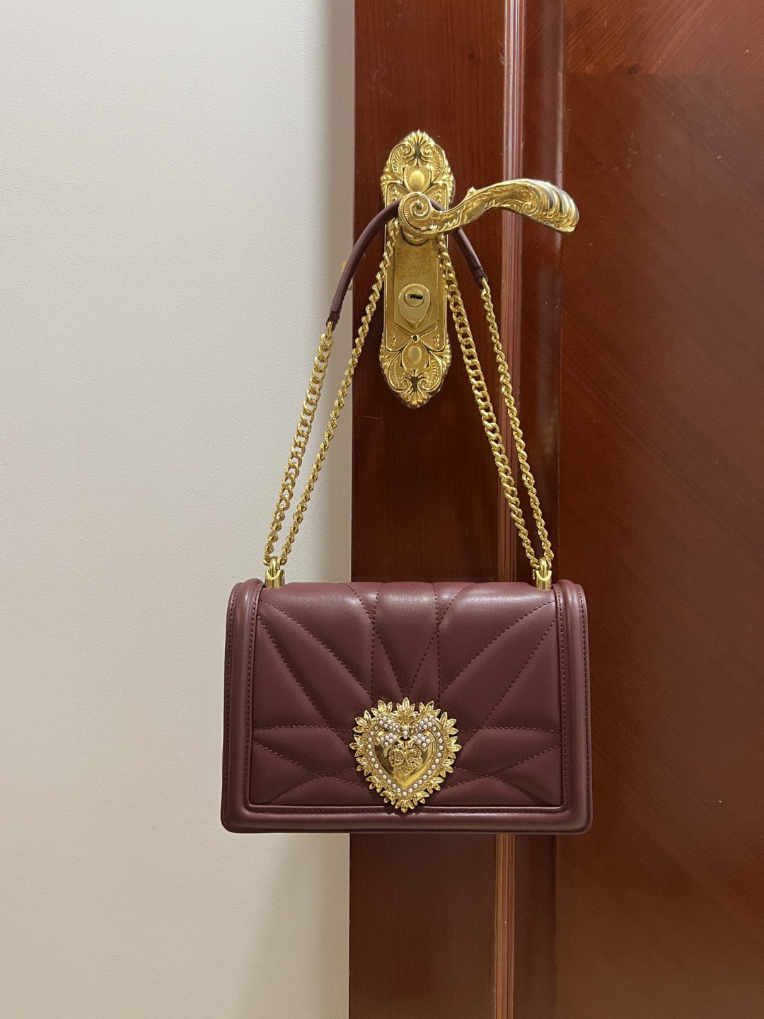 Devotion Nappa Dark Violet Quilted Large Travel Bag