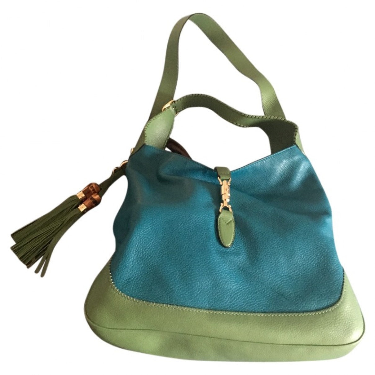 Gucci jackie green leather handbag