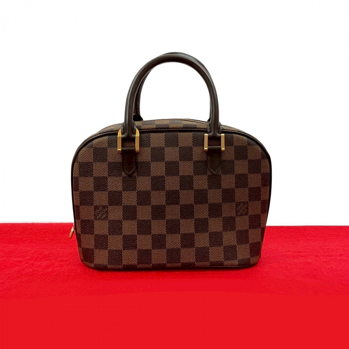 Louis Vuitton Damier Saria Leather Brown Mini Bag