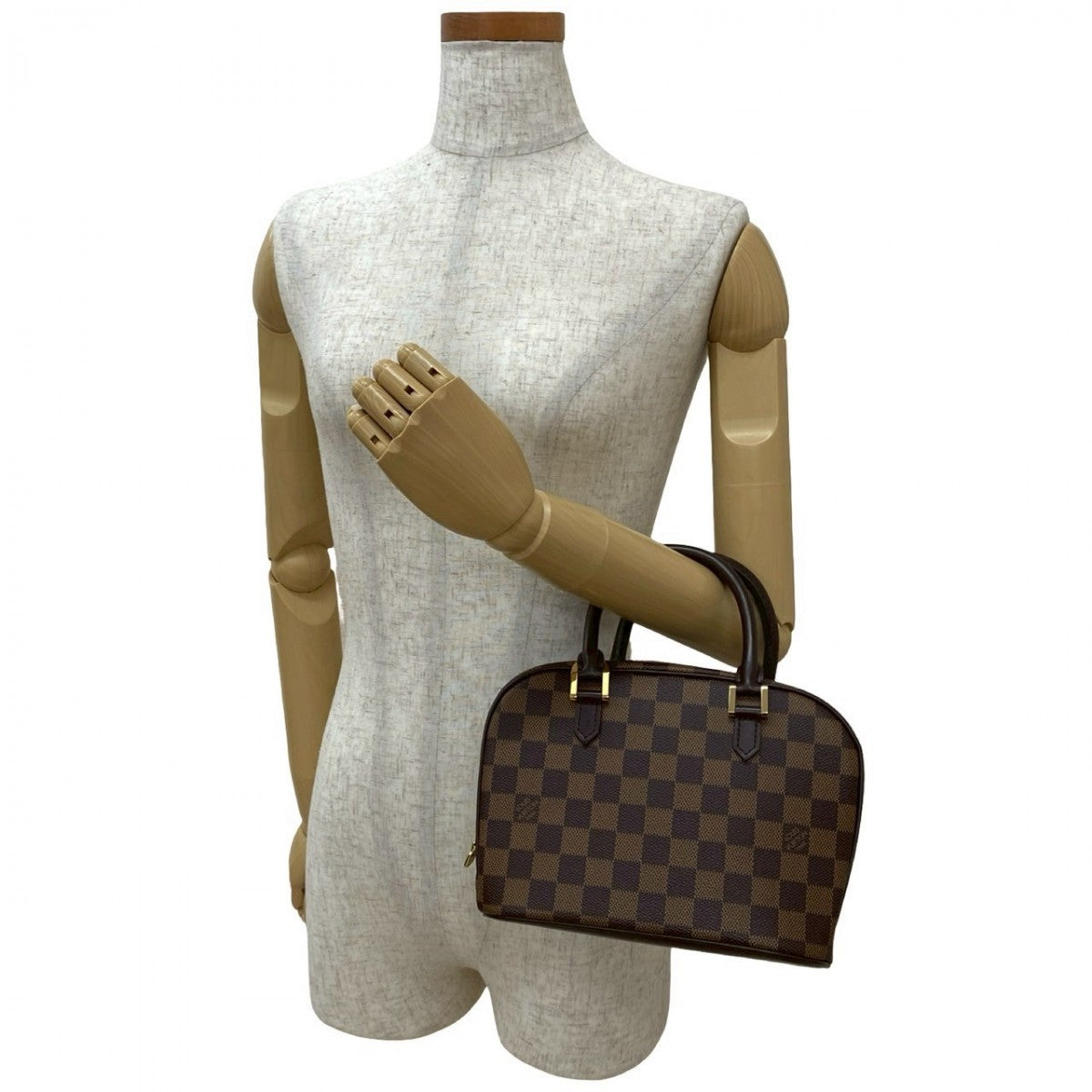 Louis Vuitton Damier Saria Leather Brown Mini Bag