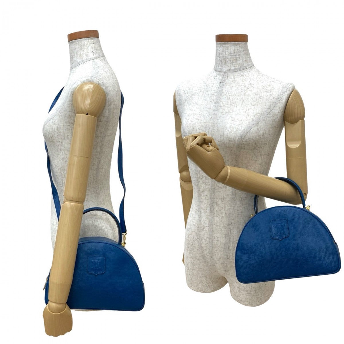 Shoulder Bag Leather Blue