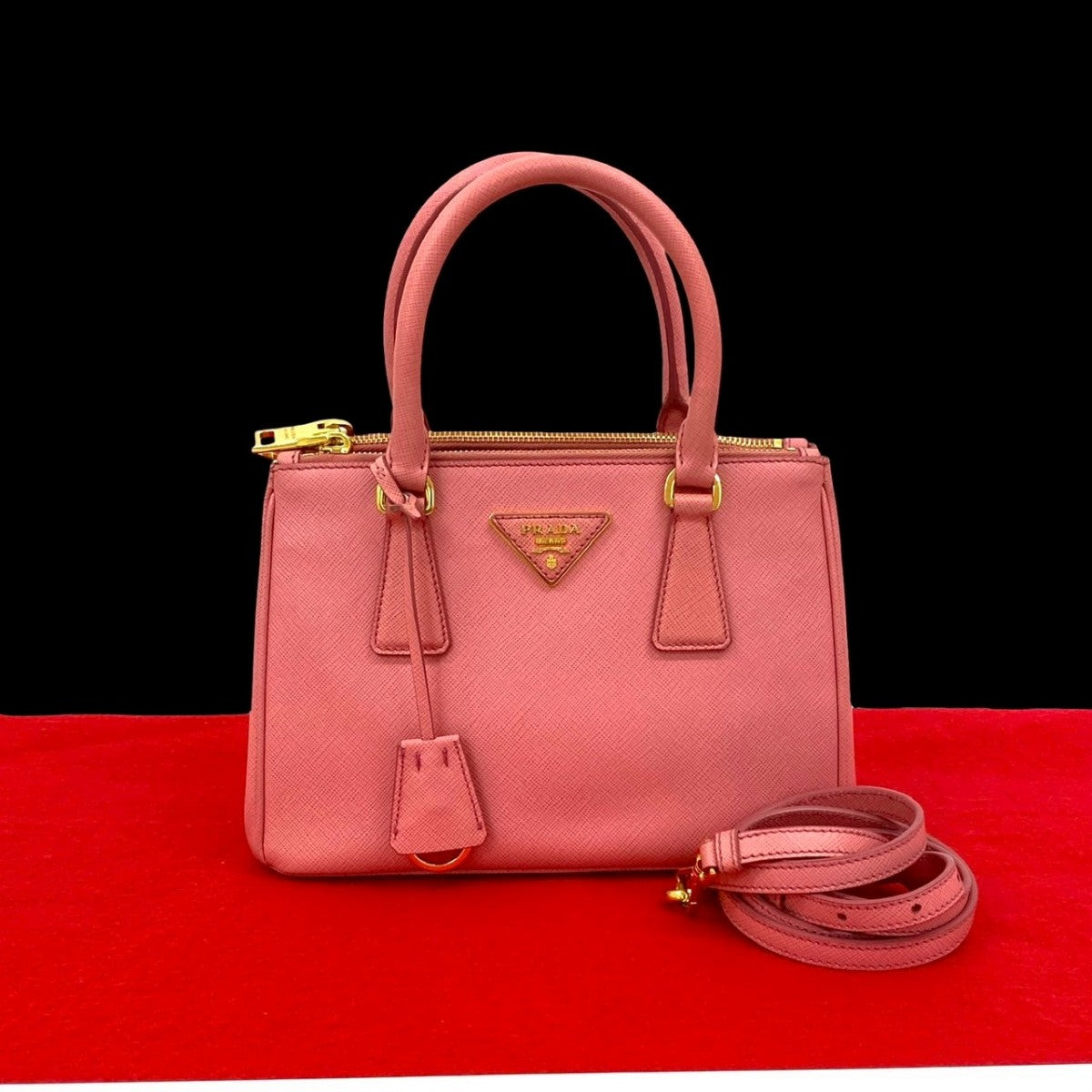 Shoulder Bag Galleria Leather Pink