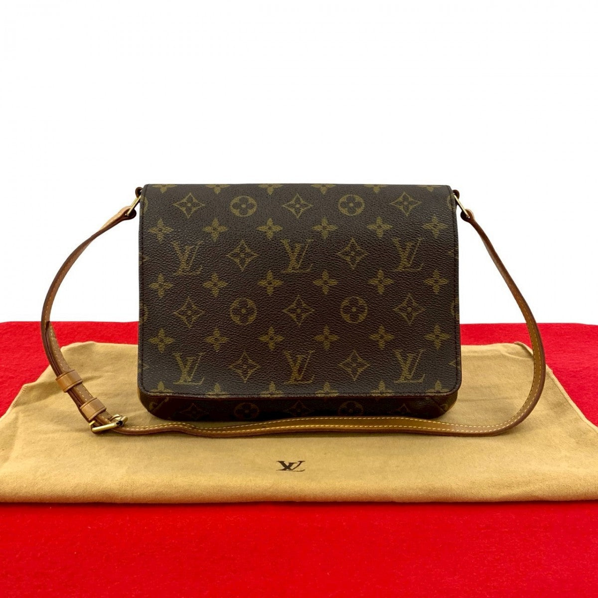 Louis Vuitton M tte Tango Monogram Leather Brown Shoulder Bag 827B827