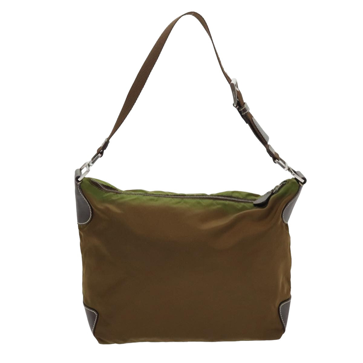 Prada Shoulder Bag Khaki Auth Nylon Khaki Auth 82887