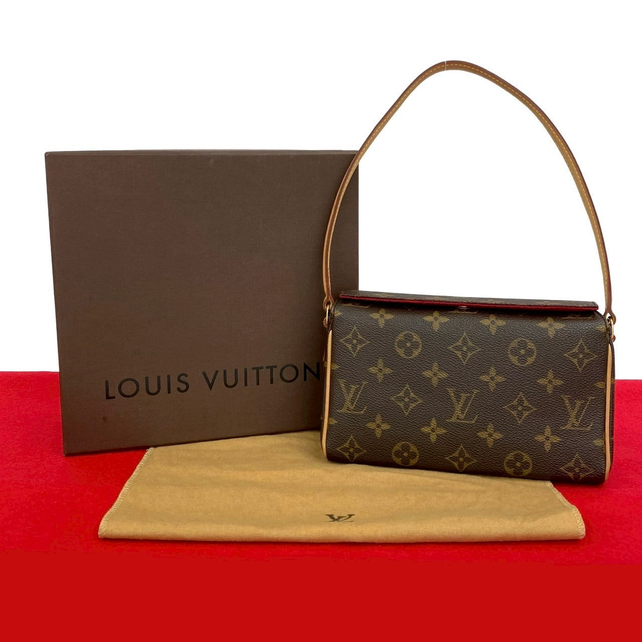 Louis Vuitton Recital Monogram Leather Brown Shoulder Bag