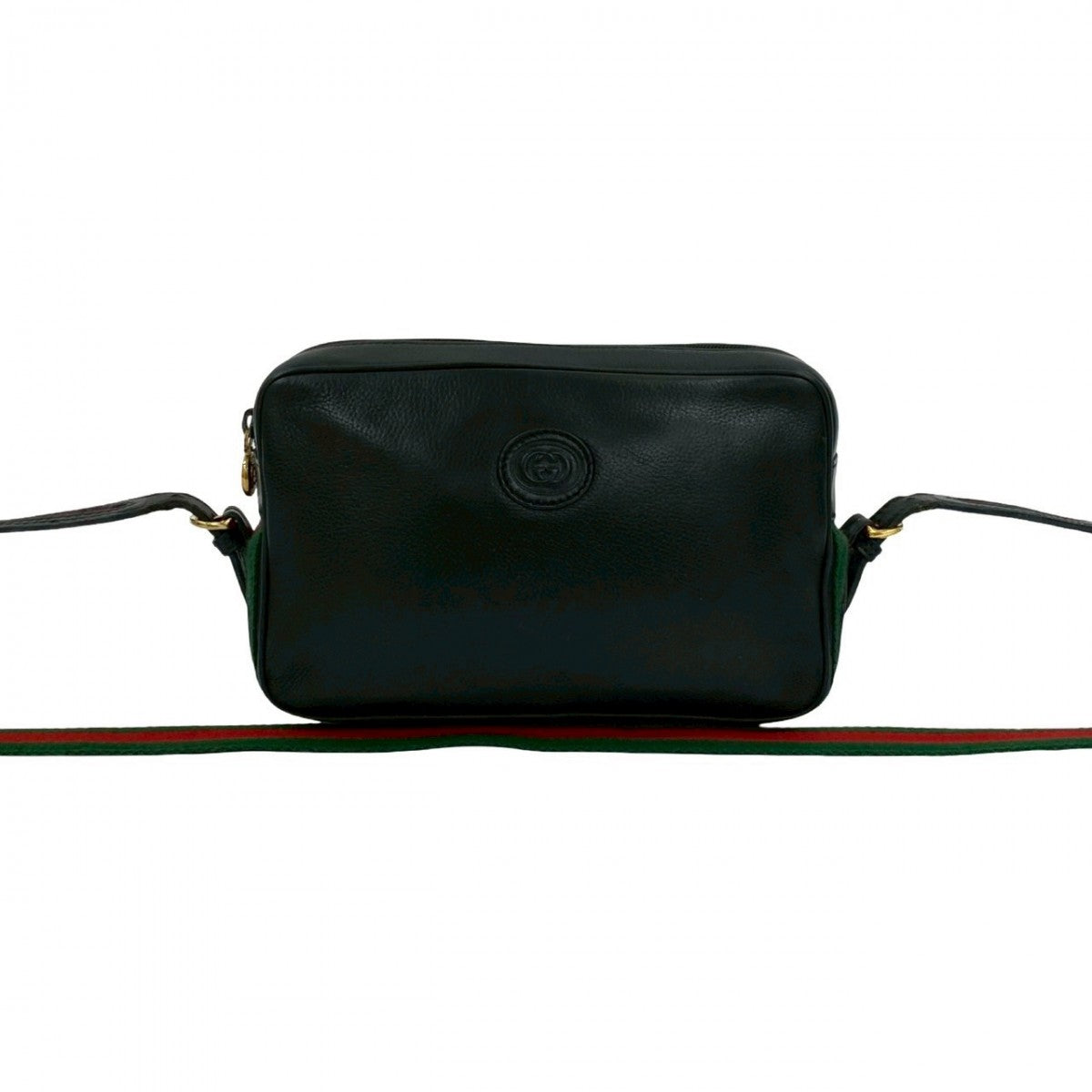 Gucci Sherry line Leather Black Shoulder Bag