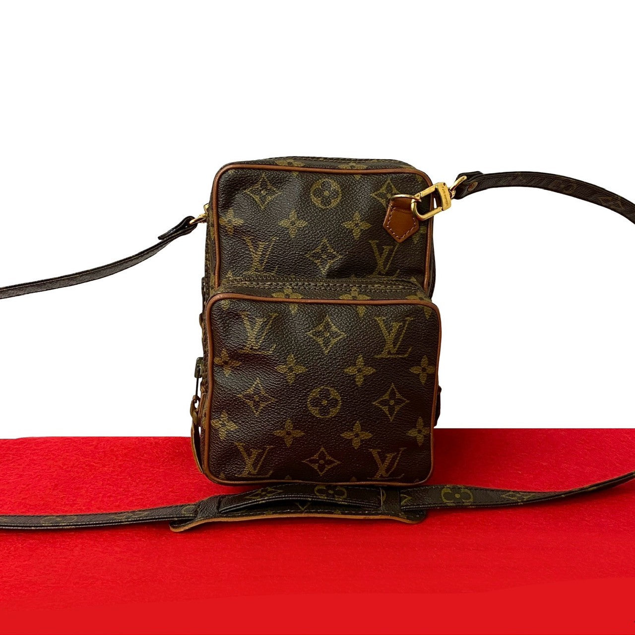 Louis Vuitton Amazone Monogram Leather Brown Shoulder Bag 828B827