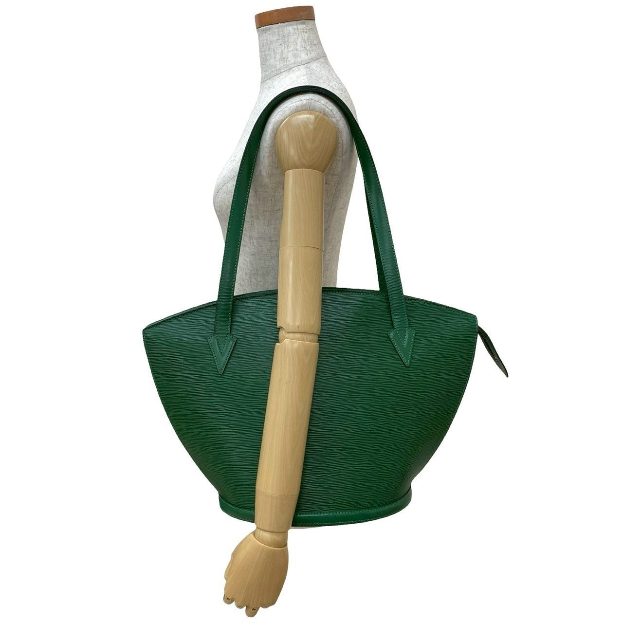 Louis Vuitton Epi Sunjack shopping Leather Green Tote Bag 828B827