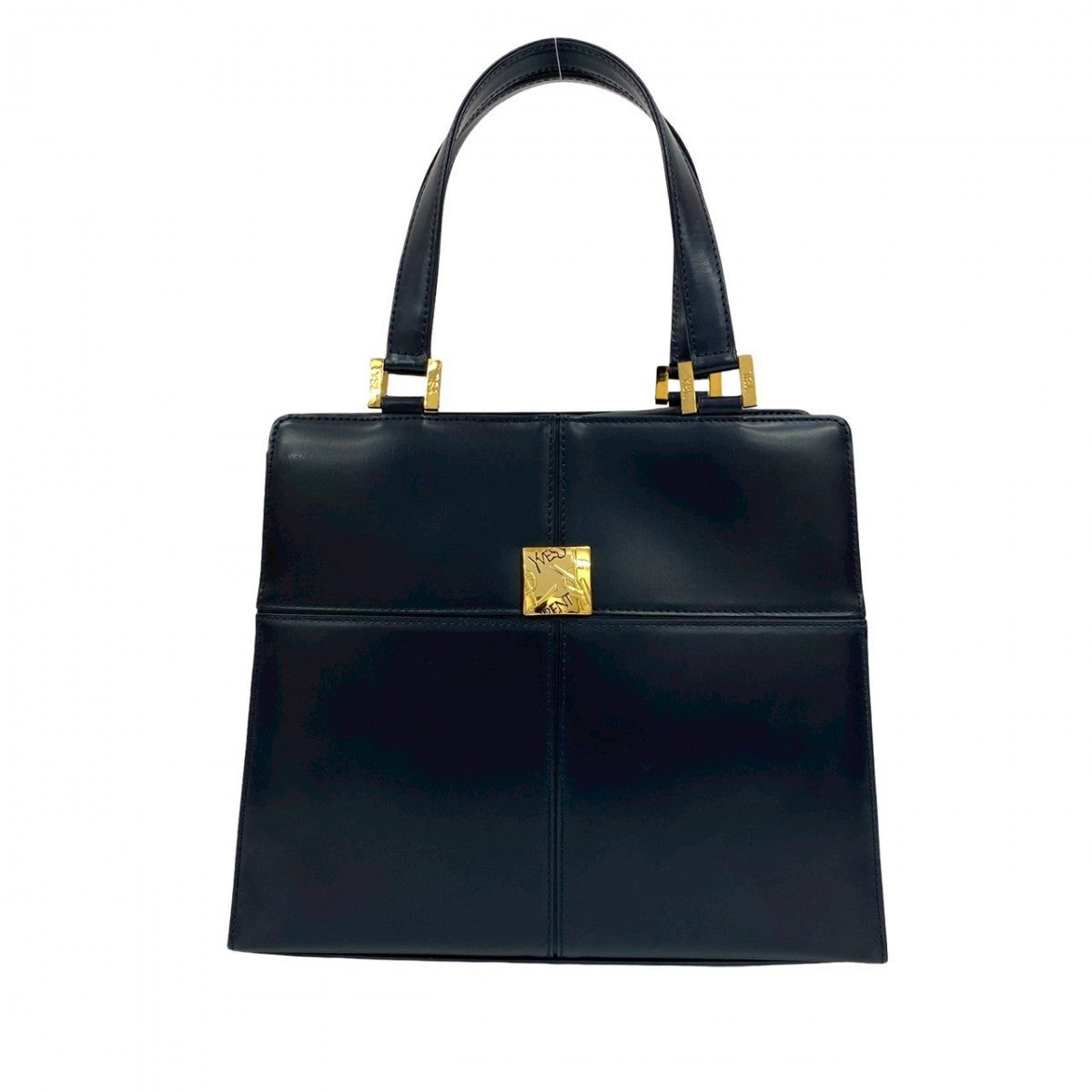 YSL Saint Laurent Yves Handbag Leather Navy Travel Bag