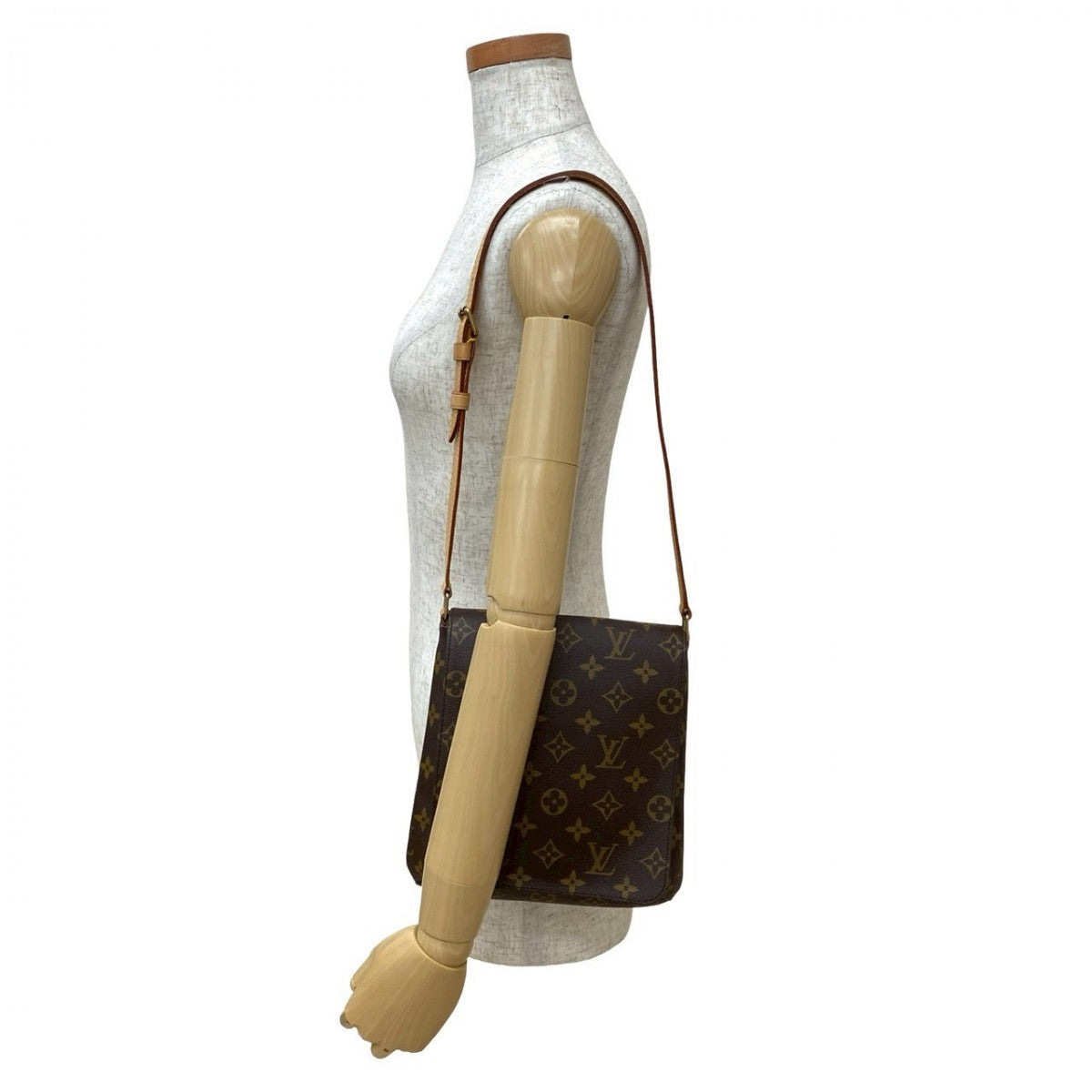 Louis Vuitton M tte Salsa Monogram Leather Brown Shoulder Bag