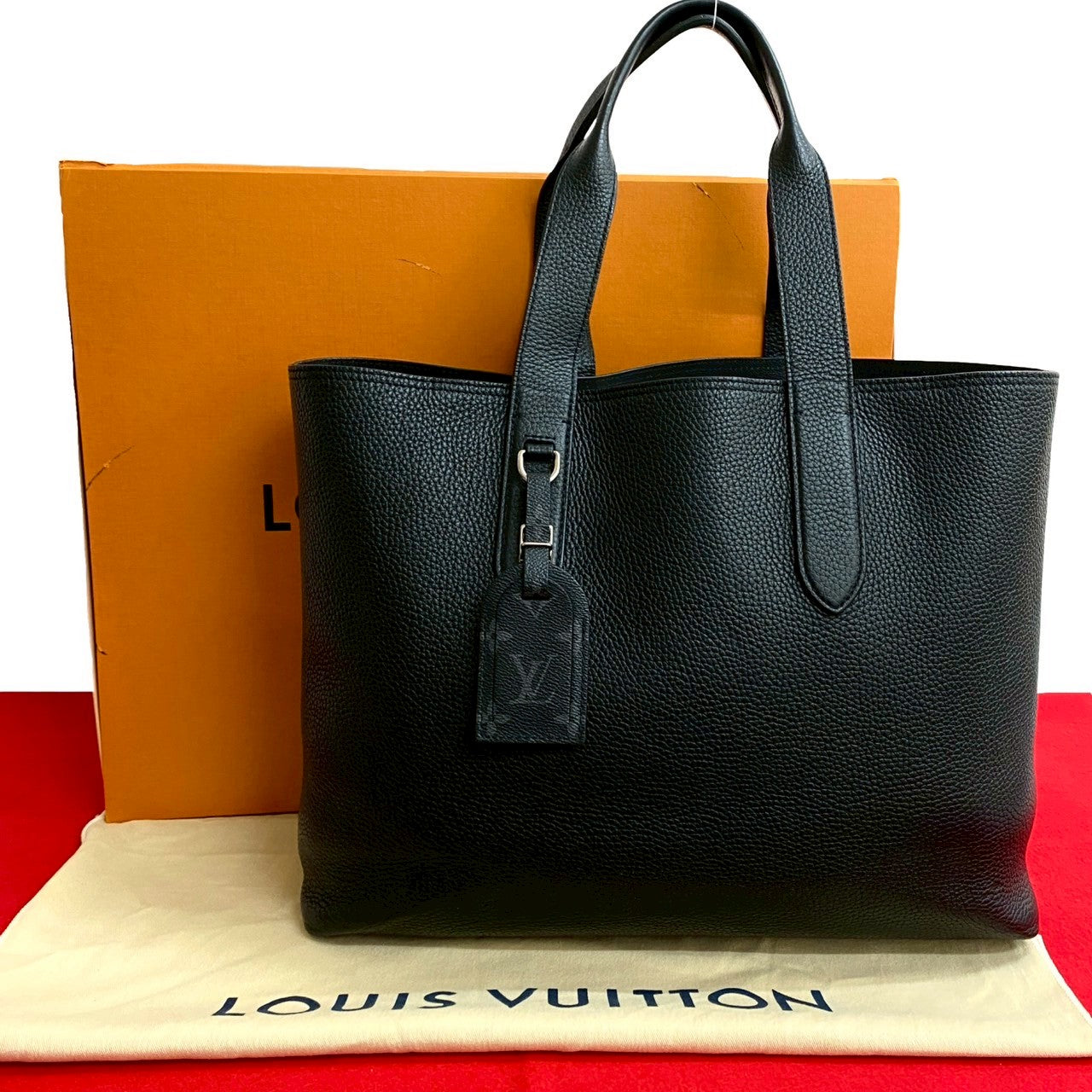 Louis Vuitton Hippo Voyage NV Leather Black Tote Bag