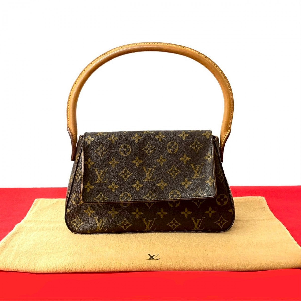 Louis Vuitton Looping Monogram Leather Brown Handbag