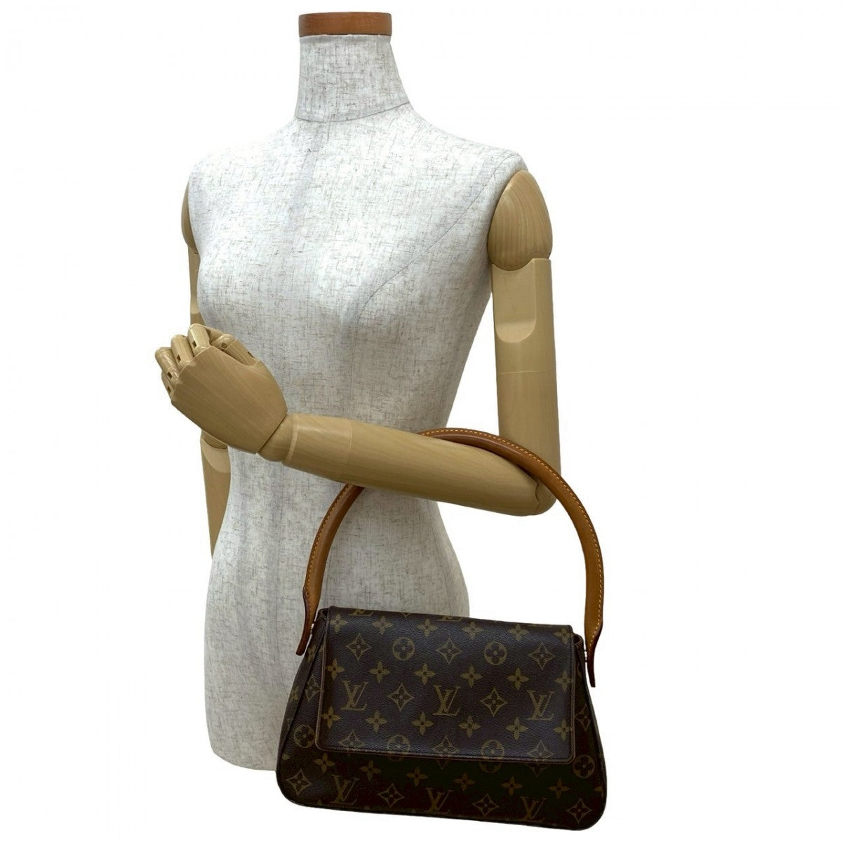 Louis Vuitton Looping Monogram Leather Brown Handbag