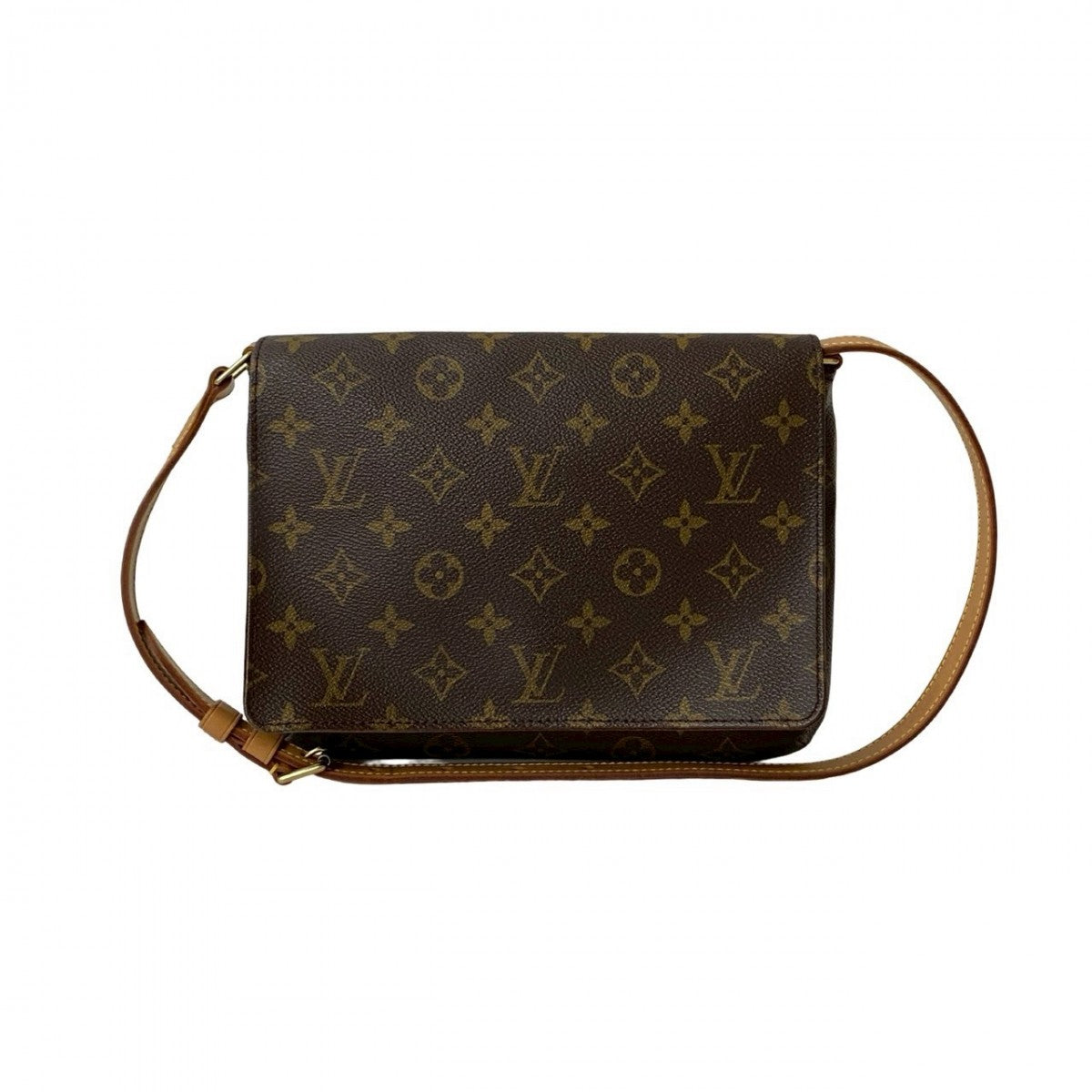 Louis Vuitton M tte Tango Monogram Leather Brown Shoulder Bag 828B828