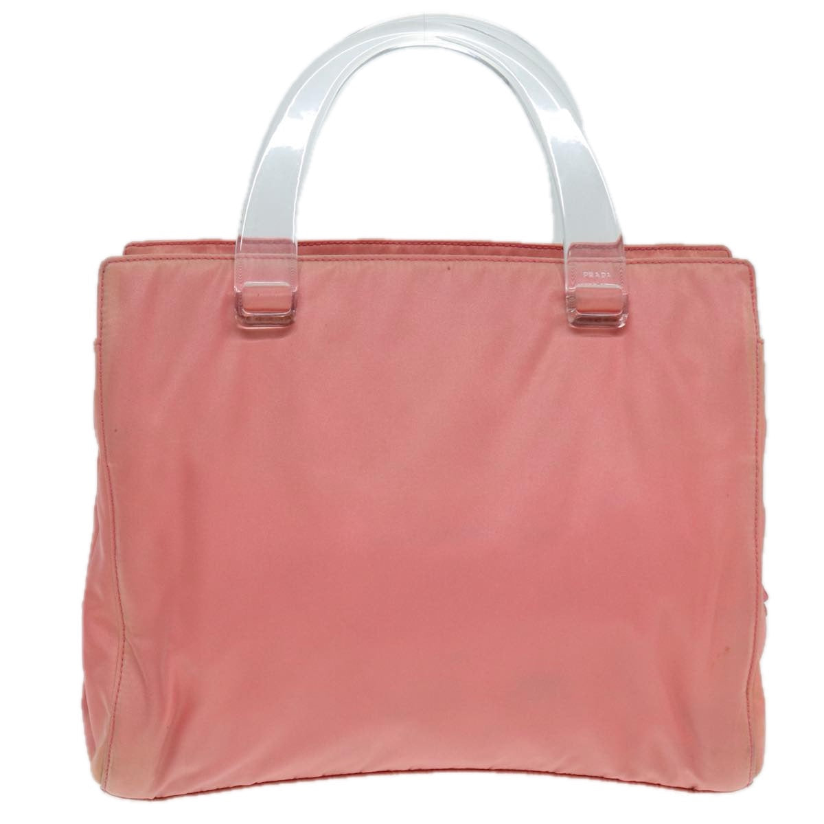 Prada Hand Bag Auth Nylon Pink Travel Bag Pink Auth 82909