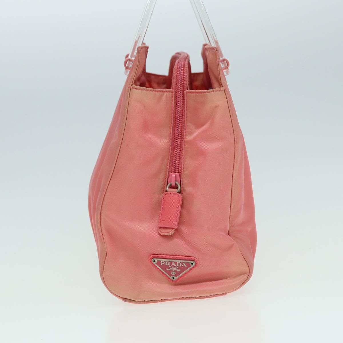 Prada Hand Bag Auth Nylon Pink Travel Bag Pink Auth 82909