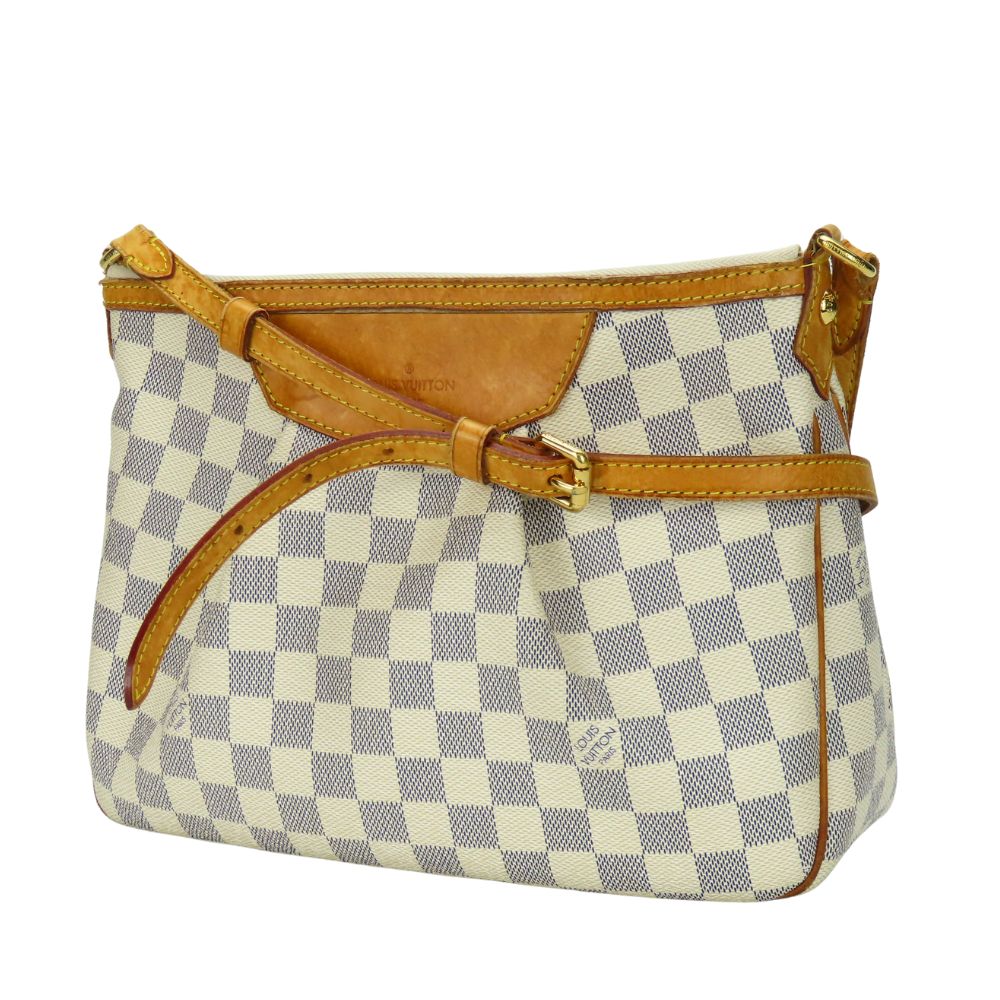 Louis Vuitton N41113 Damier Azur Siracusa PM White Shoulder Bag