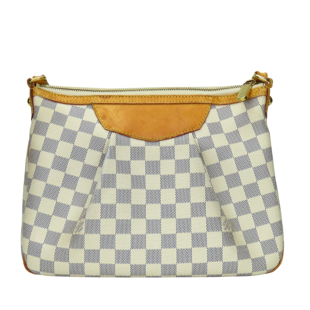 Louis Vuitton N41113 Damier Azur Siracusa PM White Shoulder Bag
