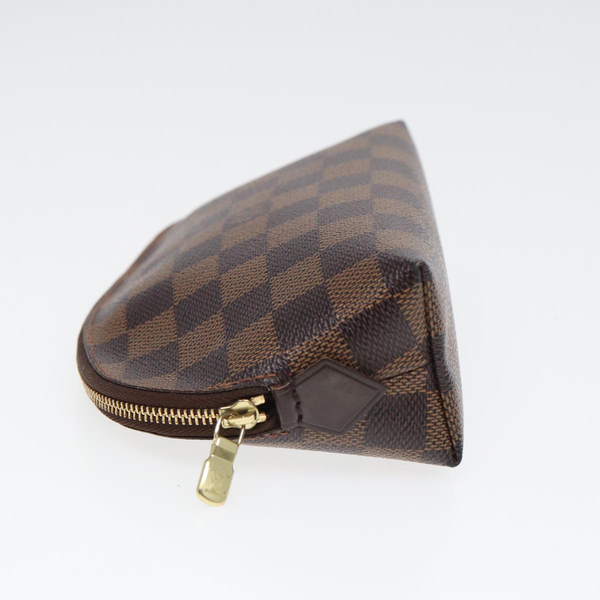 LOUIS VUITTON Damier Ebene Pochette Cosmetic PM Pouch N47516 LV Auth 82975