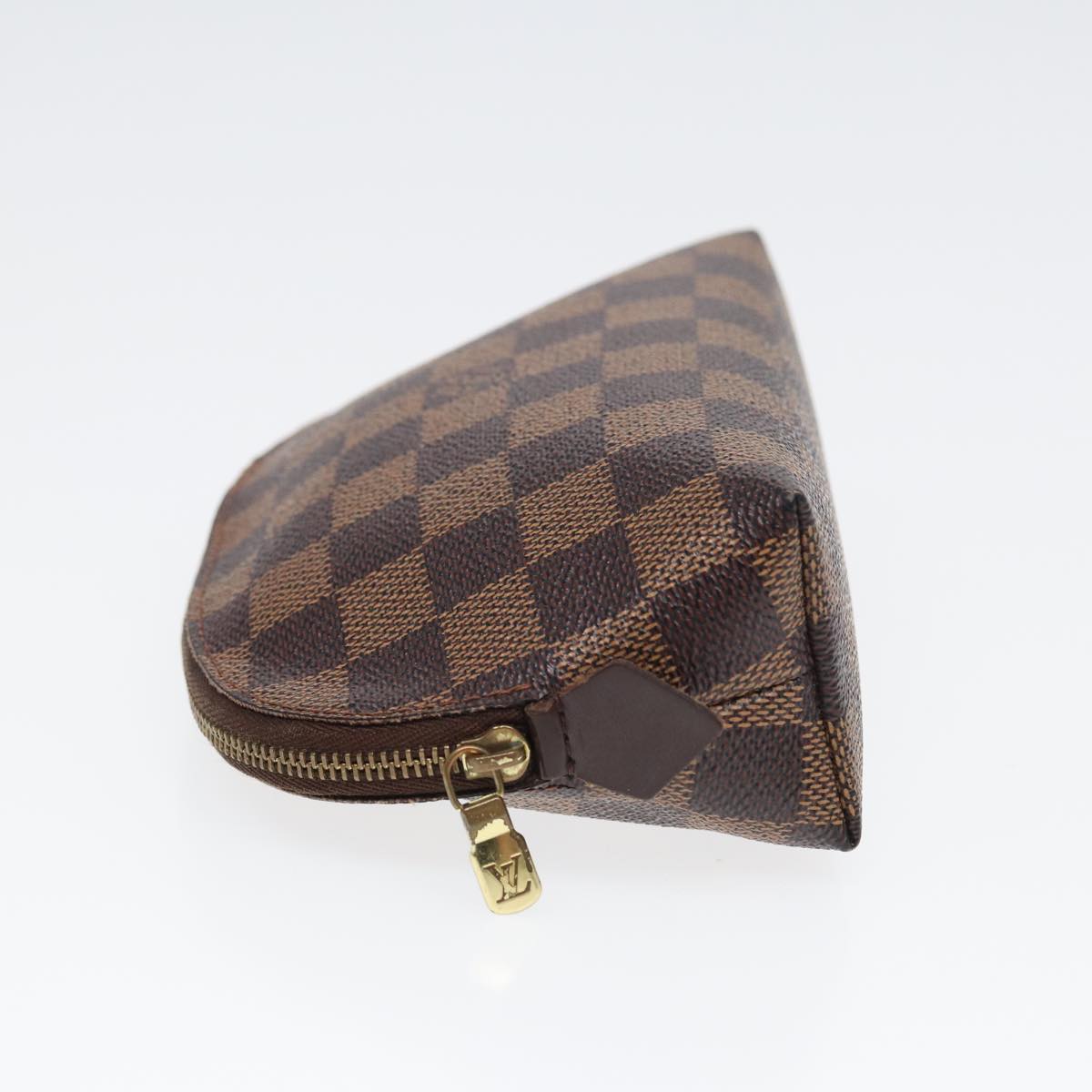 LOUIS VUITTON Damier Ebene Pochette Cosmetic PM Pouch N47516 LV Auth 82976