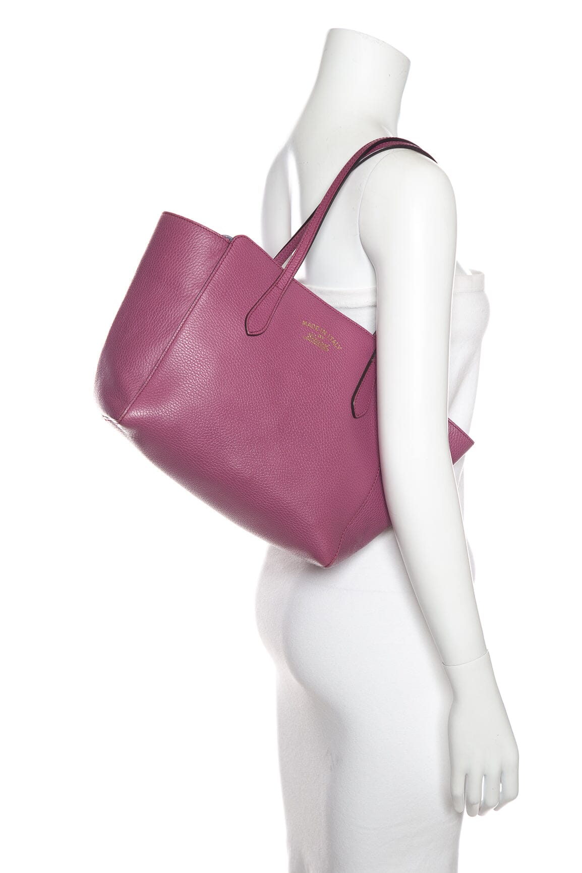 Gucci Purple Leather Swing Tote