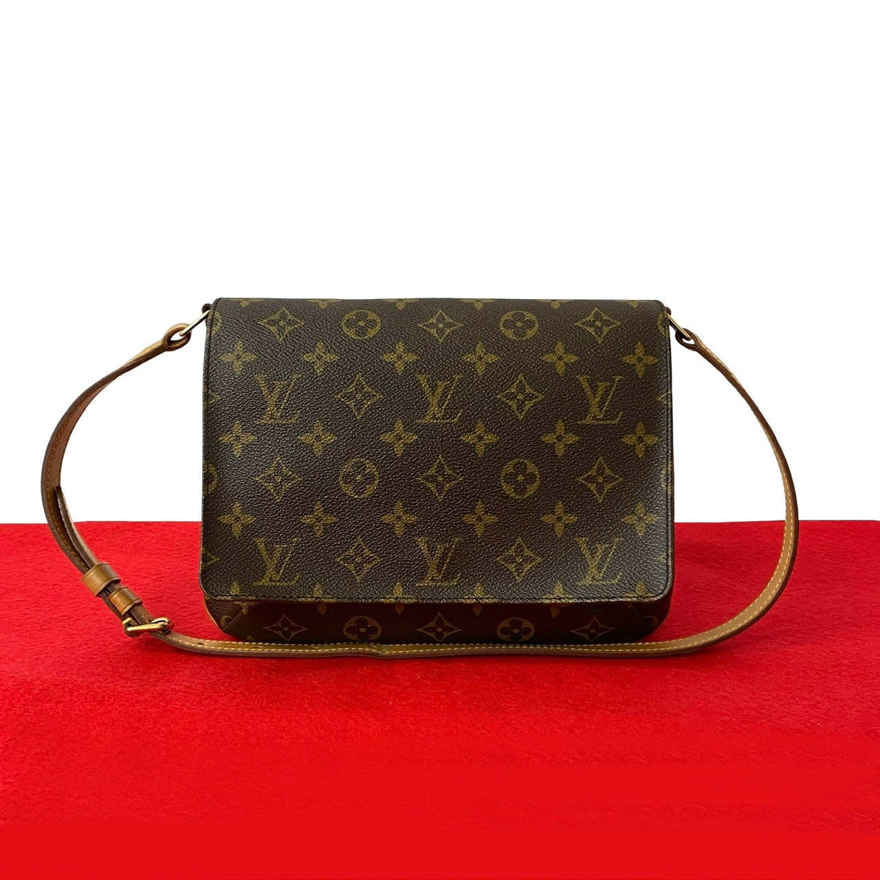 Louis Vuitton M tte Tango Monogram Leather Brown Shoulder Bag 829B828