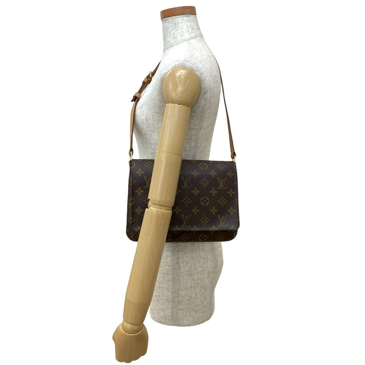 Louis Vuitton M tte Tango Monogram Leather Brown Shoulder Bag 829B828