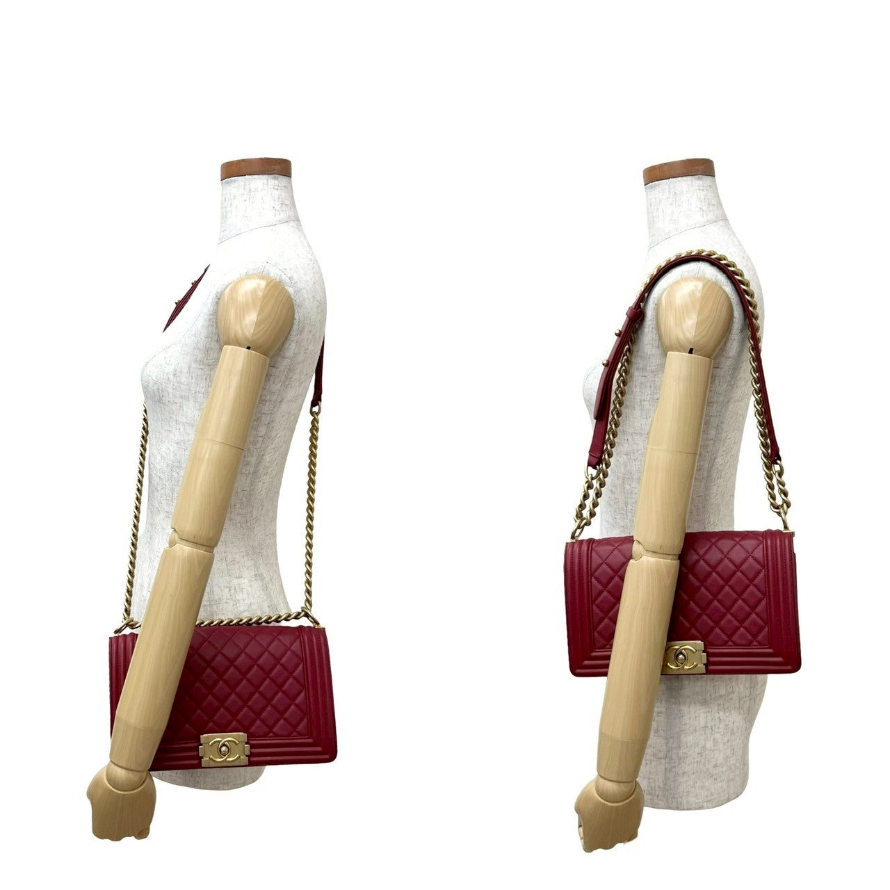 Chanel lambskin Boy Red Shoulder Bag